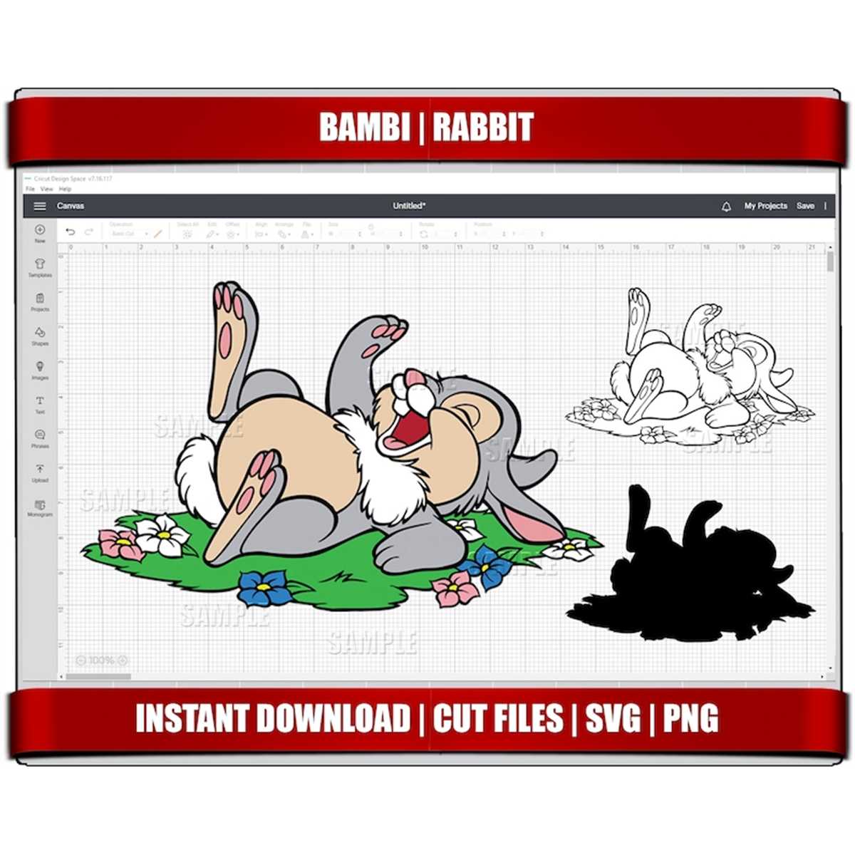 bambi svg, rabbit svg clipart png, bambi birthday party, ins | Inspire ...