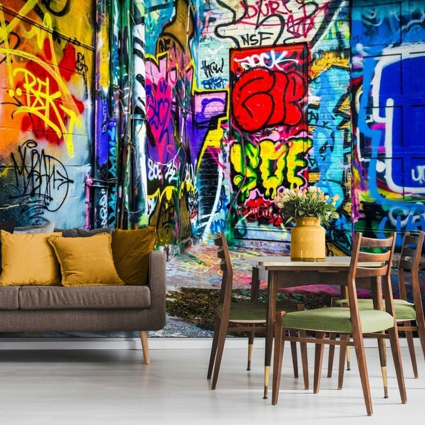 Street art graffiti murals peel and stick wallpaper graffiti - Inspire ...