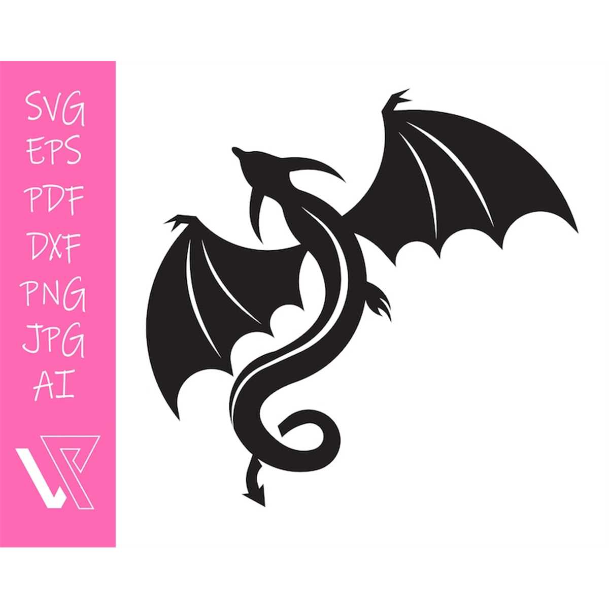 Flying Dragon Layered SVG Cricut Cut File Silhouette Vector | Inspire ...
