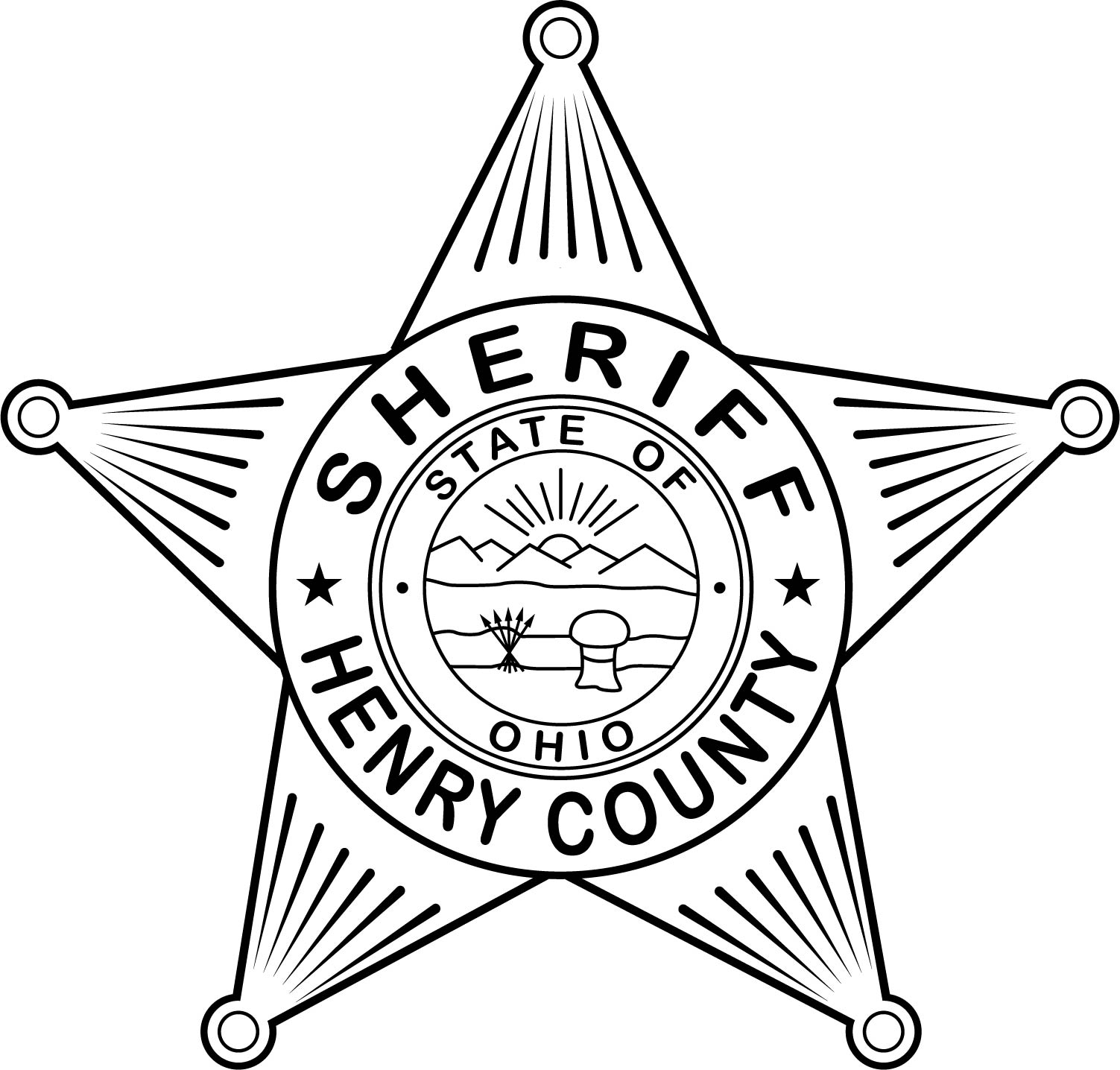 Henry County Sheriff Badge Ohio vector file for laser engrav Inspire