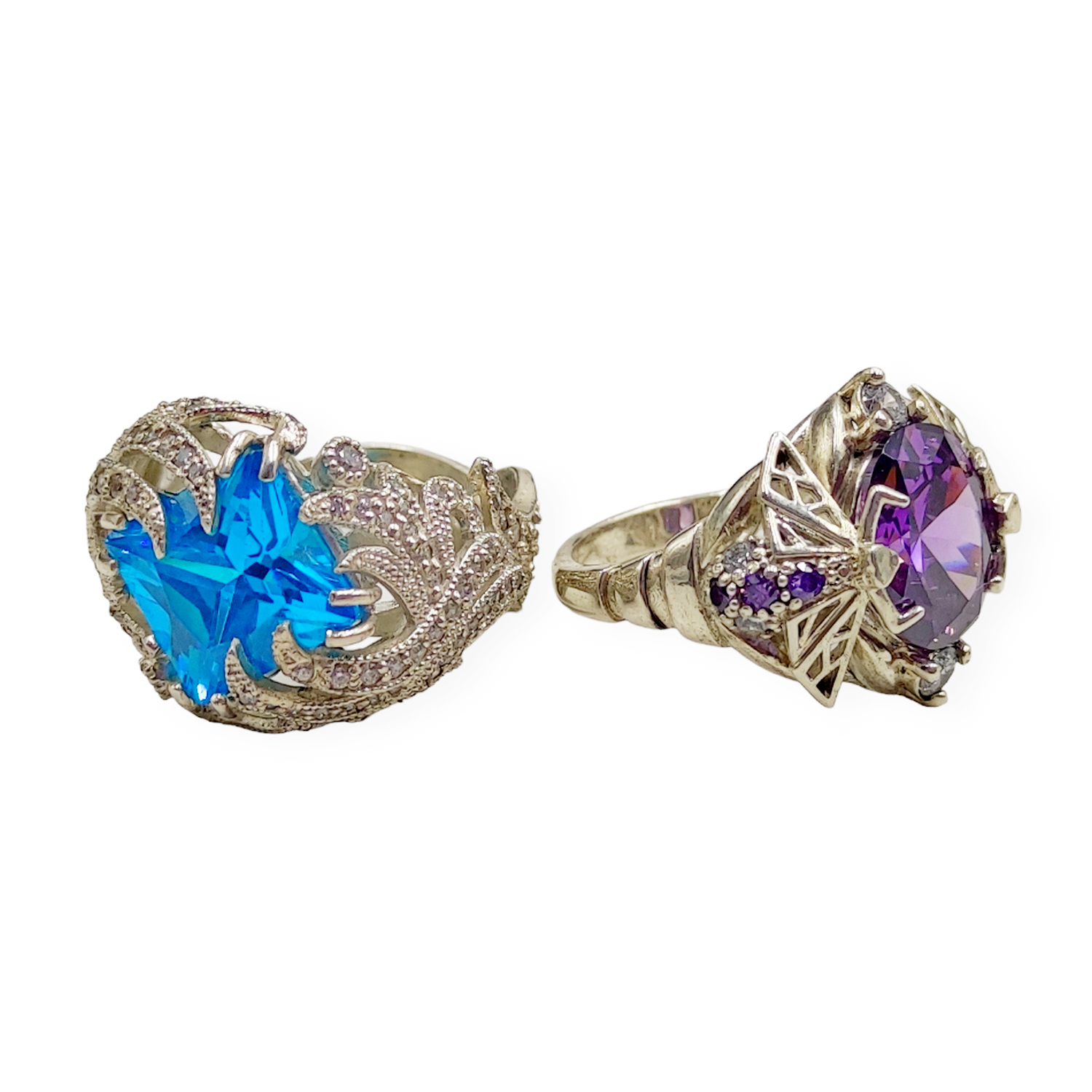 Ring code 112080YM, 925 sterling silver, inserts CZ