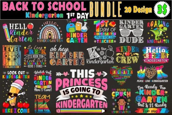 Kindergarten Back to School SVG Bundle | Inspire Uplift