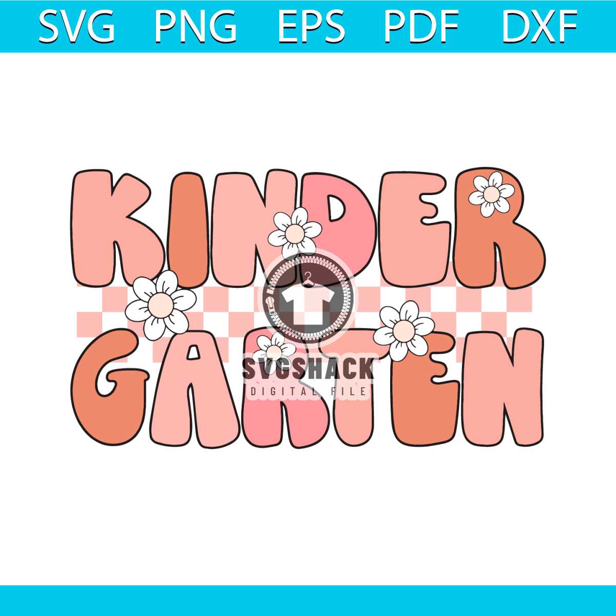 Kindergarten Vibes SVG Retro Kindergarten Teacher SVG File | Inspire Uplift
