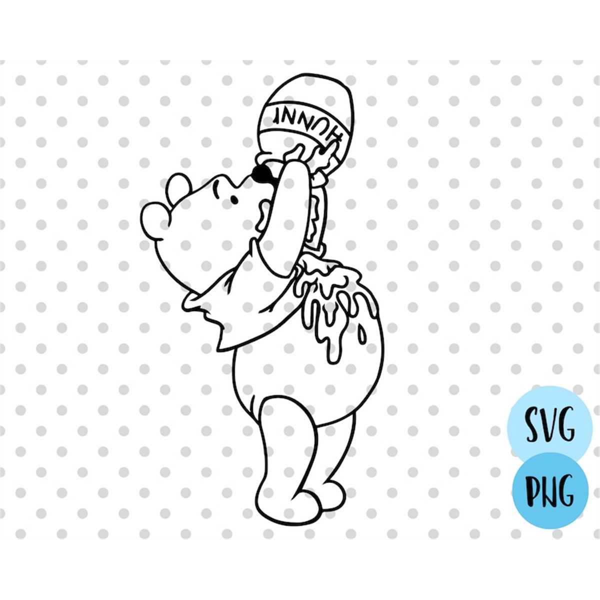 Honey Bear svg, bear svg, hungry bear svg - Inspire Uplift