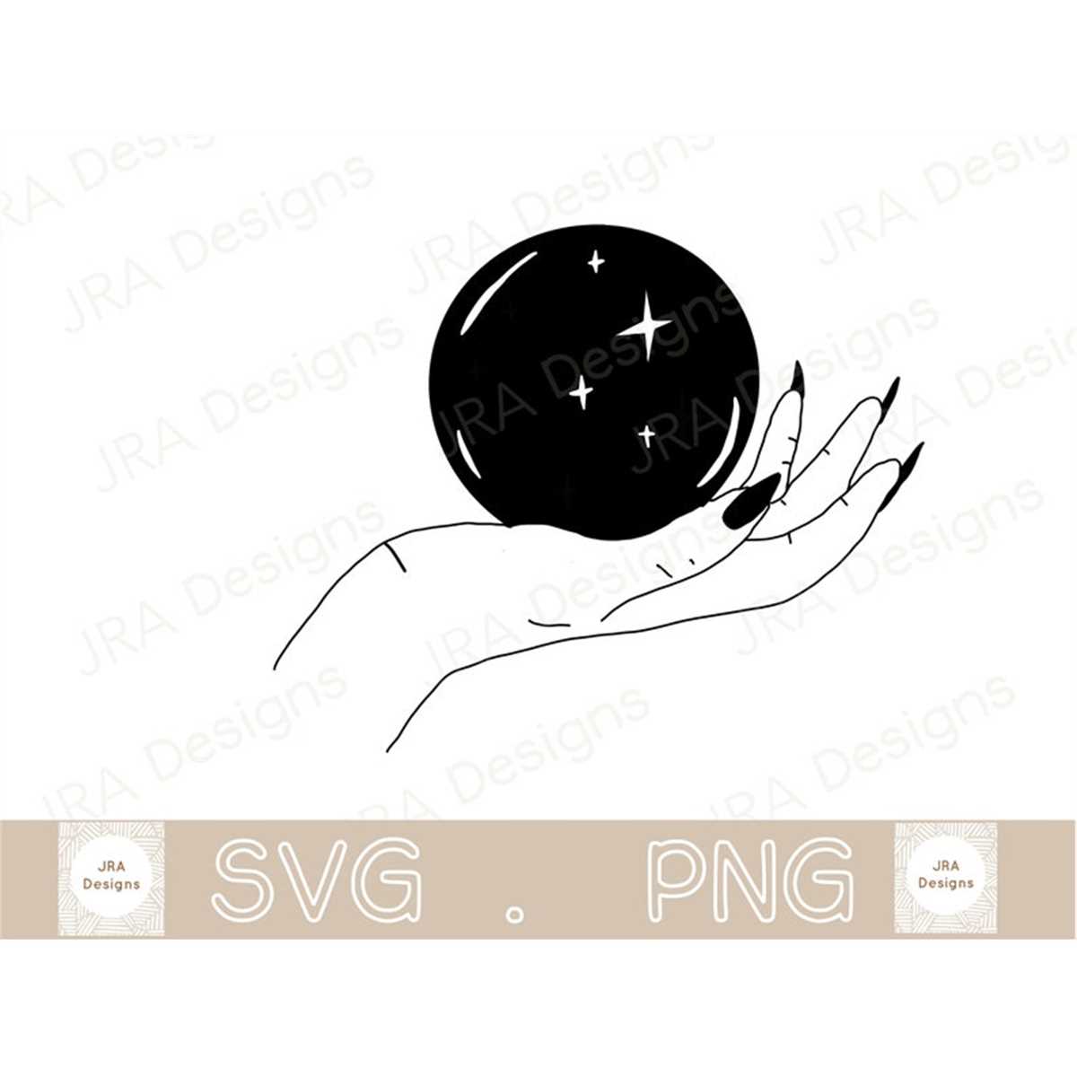 Crystal Ball SVG and PNG Cricut cut file Inspire Uplift