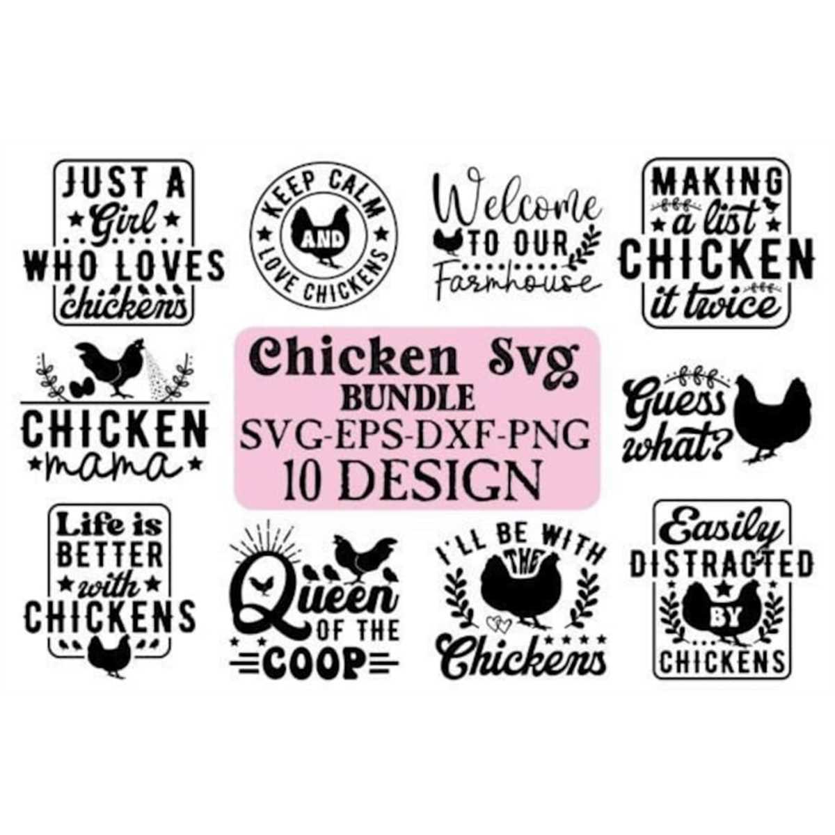 Vector Lettering Chicken Bundle Chicken Svg Bundle, Chicken Svg,en svg | rooster svg | chick | Inspire ...