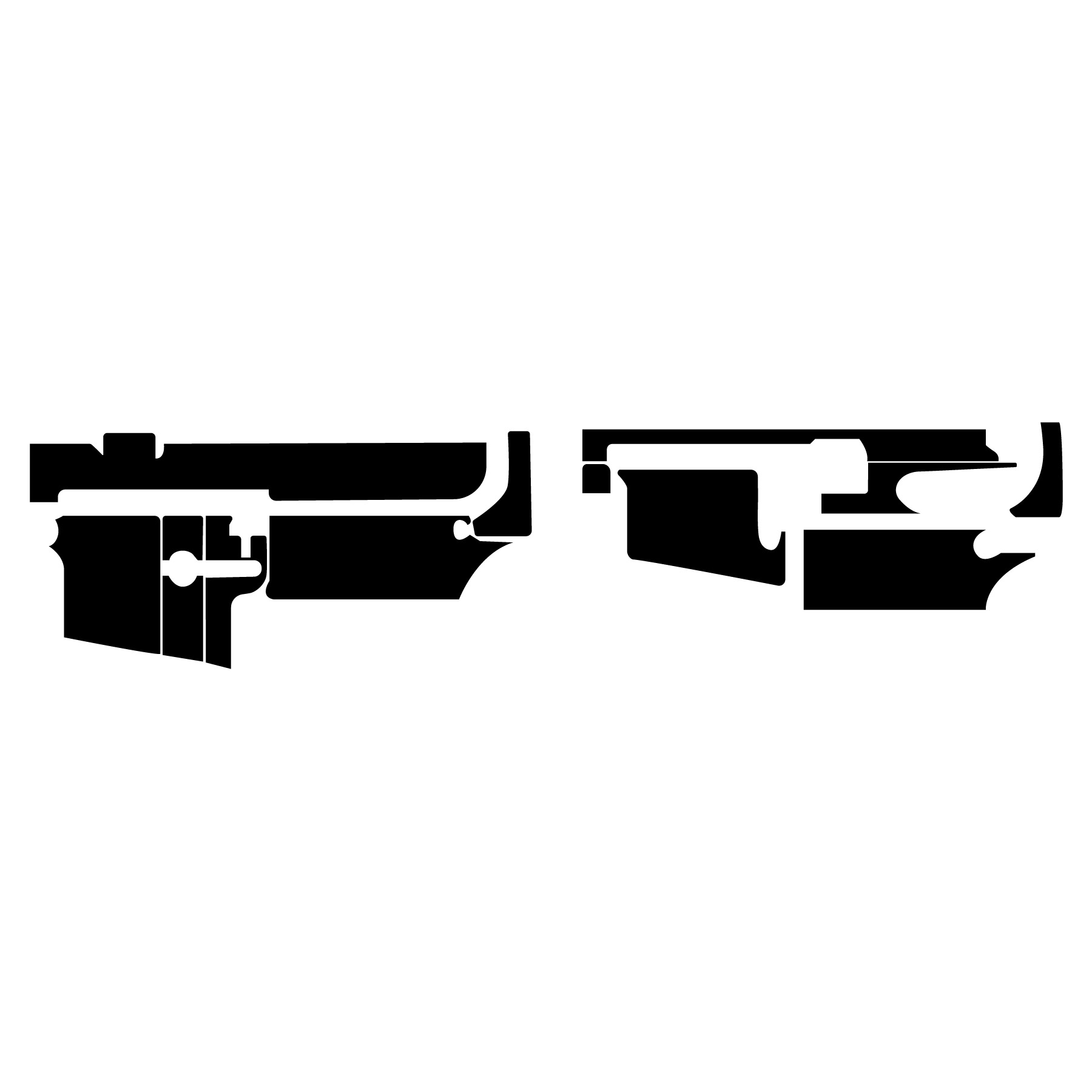 AR 15 Gun blank svg laser Engraving vector file - Inspire Uplift