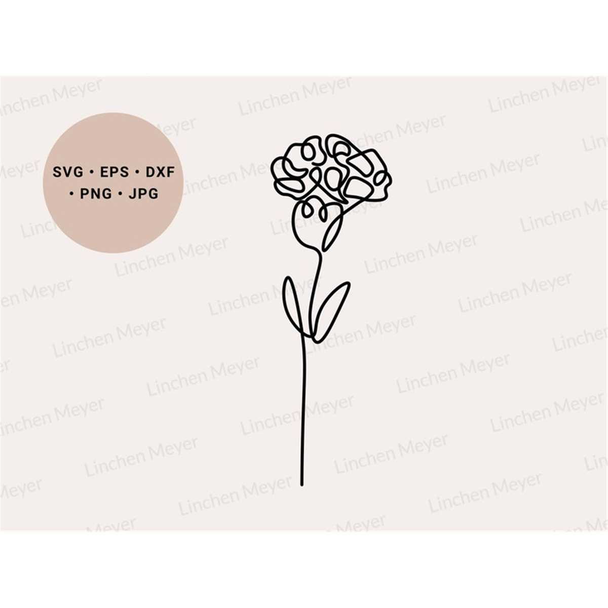 Carnation Svg, Birth Flower Svg, Carnation Flower Svg, Wildf Inspire