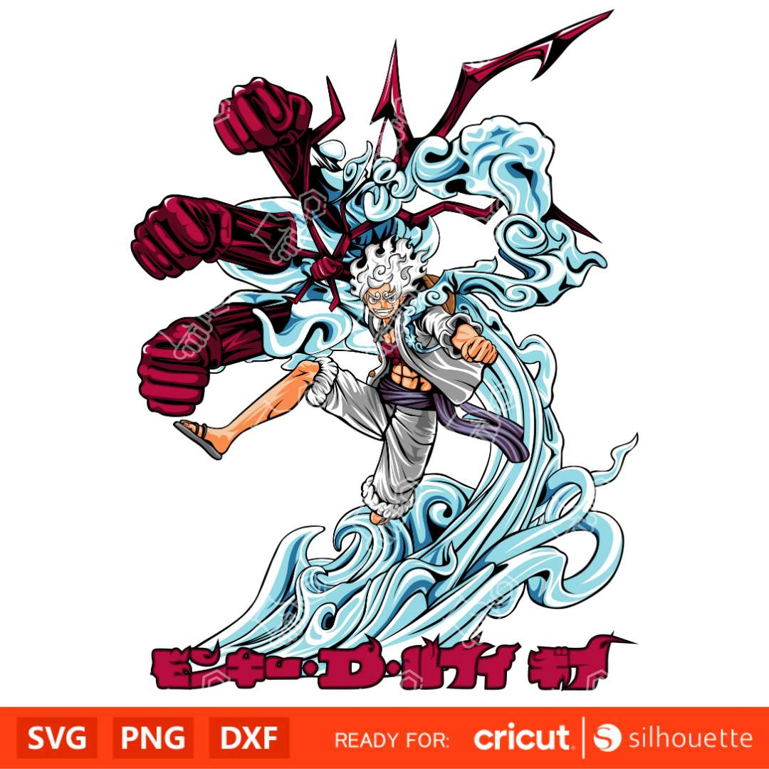 One piece Gear 5 SVG D.Luffy HighQuality Digital Files for Inspire Uplift