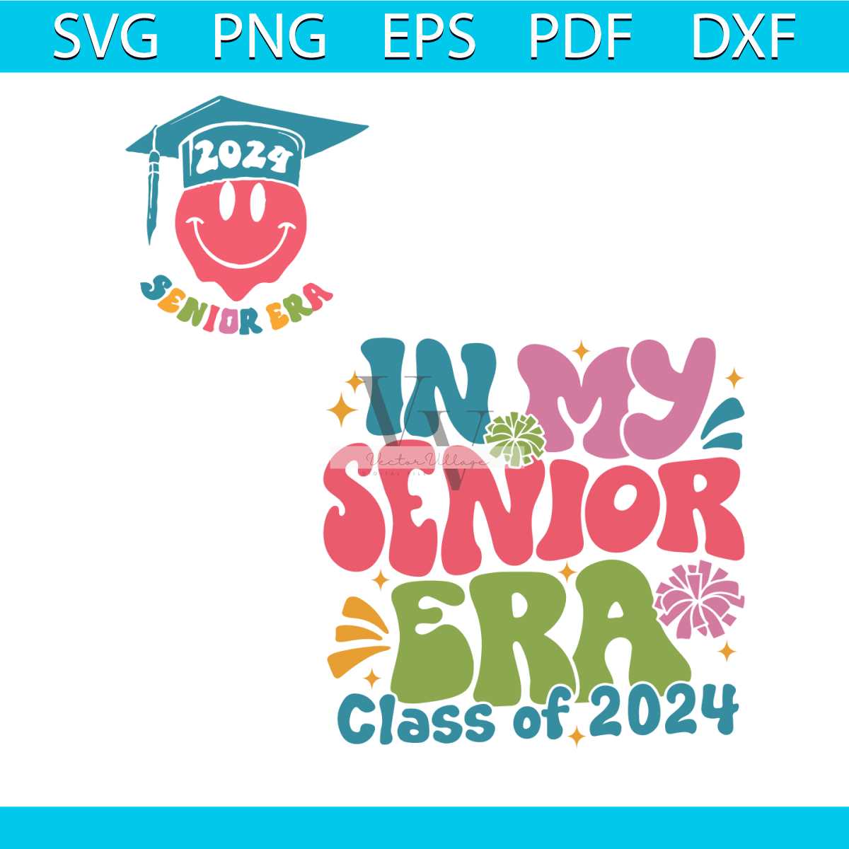 Retro In My Senior Era Class Of 2024 SVG Digital Cricut File | Inspire ...