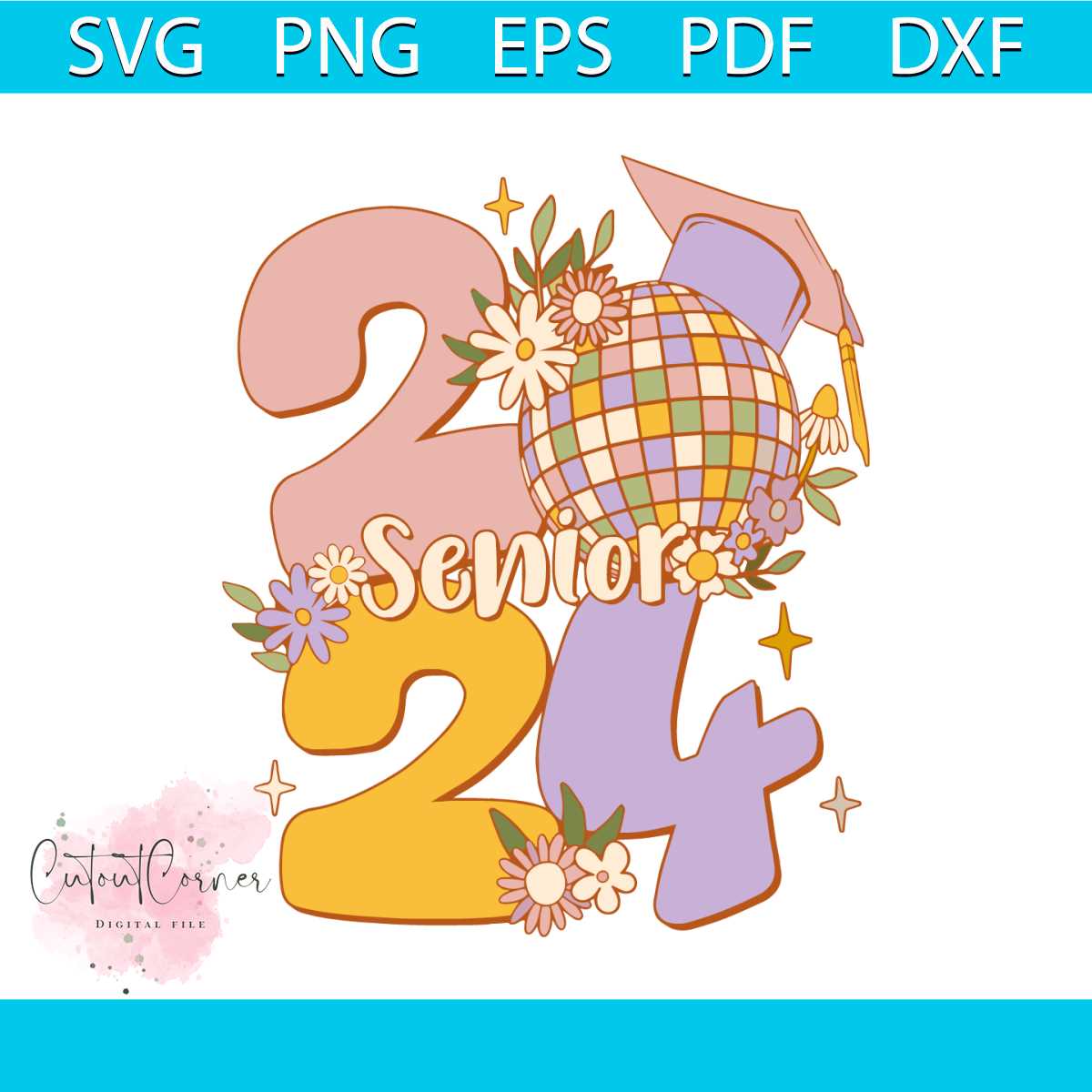 Retro Senior 2024 SVG Class Of 2024 SVG Cutting Digital File | Inspire ...