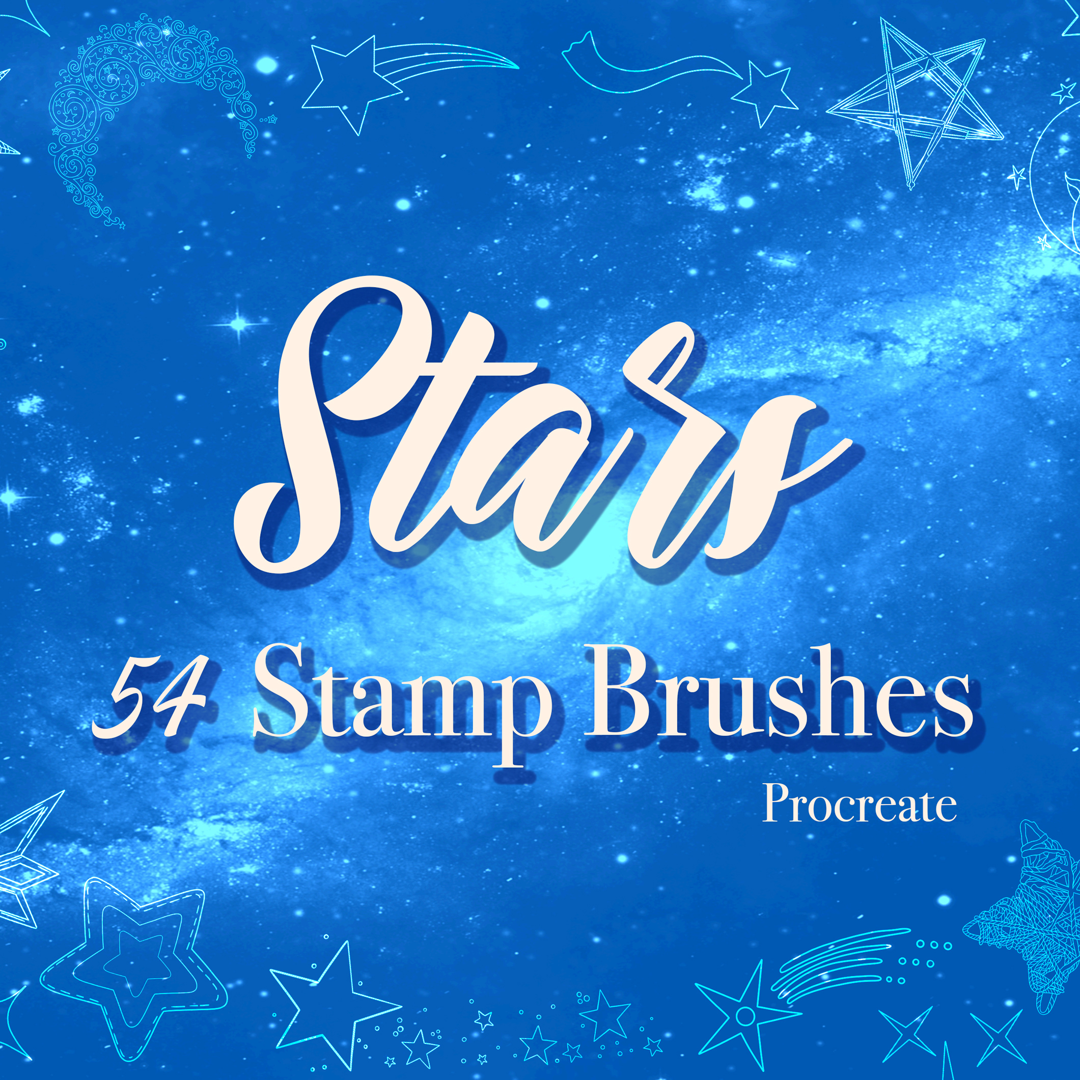 STAR STAMPS BRUSHES FOR PROCREATE | Inspire Uplift