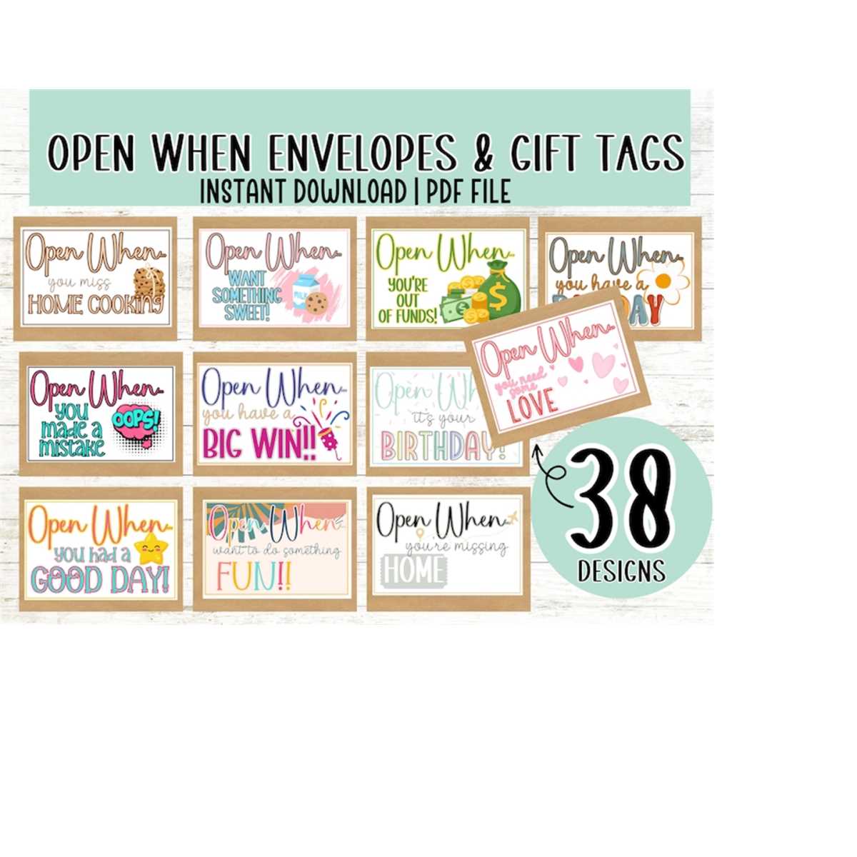 Student Envelopes Open When Envelopes for College Students | Open When Gift Ta | Inspire ...