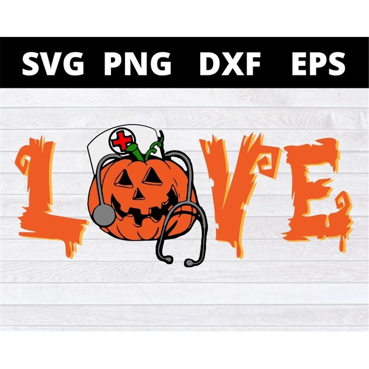 Love Nurse Stethoscope Pumpkin Halloween svg files for cricu | Inspire ...