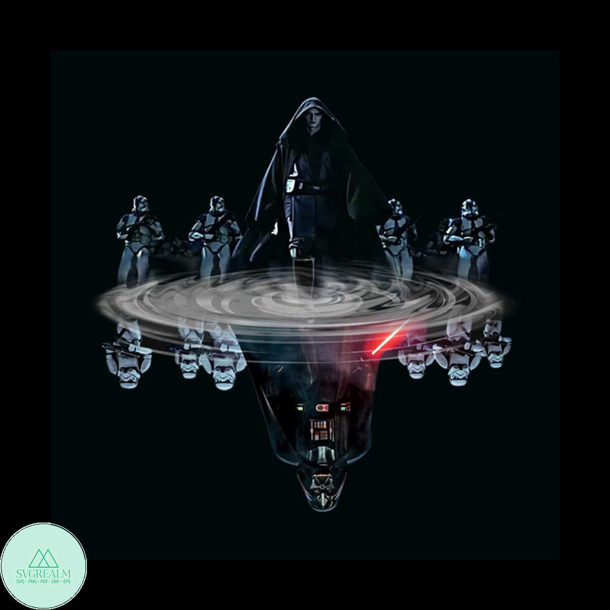 Star Wars Anakin Skywalker Vater Darth Vader Anakin Skywalker Water Reflection Star Wars SVG - Inspire
