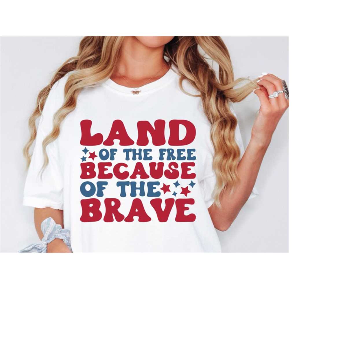 Land Of The Free Because Of The Brave Svg, 4th of July Svg, | Inspire ...