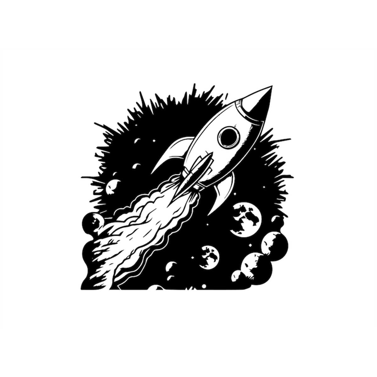 SPACE ROCKET SVG, Rocket Clipart, Rocket Svg cut files for C - Inspire