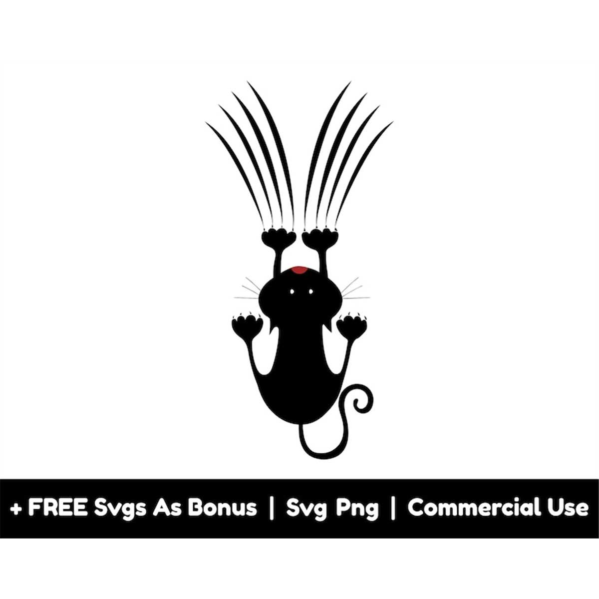 Cat Claw Scratches Svg Png Files, Cat Silhouette, Cat Claw M Inspire