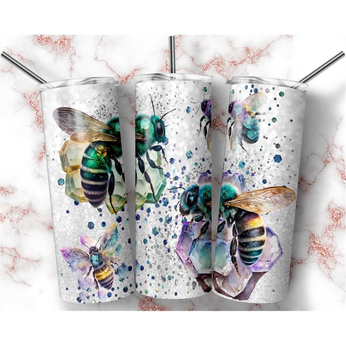 Crystal Bees 20 oz Tumbler Wrap Inspire Uplift