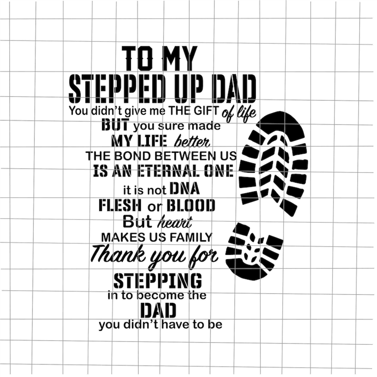 To My Stepped Up Dad, Thanks You For Stepping Dad Svg, Stepp | Inspire ...
