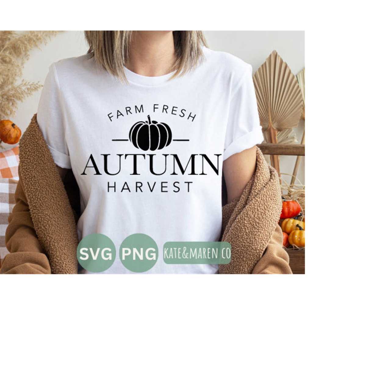 farm fresh pumpkin svg, autumn harvest svg, fall farmhouse s - Inspire ...