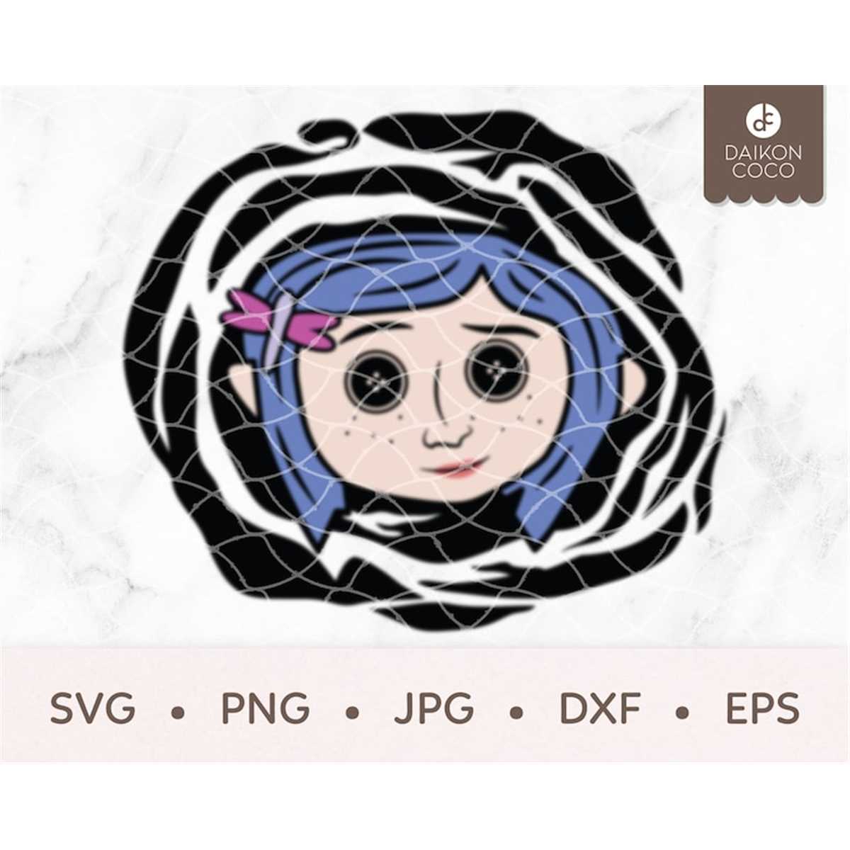 Coraline SVG, Coraline Button Eyes SVG, Multilayer, svg png Inspire