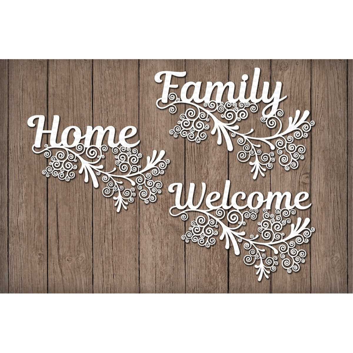 Floral, Home, Family, Welcome SVG files for Silhouette Cameo | Inspire ...