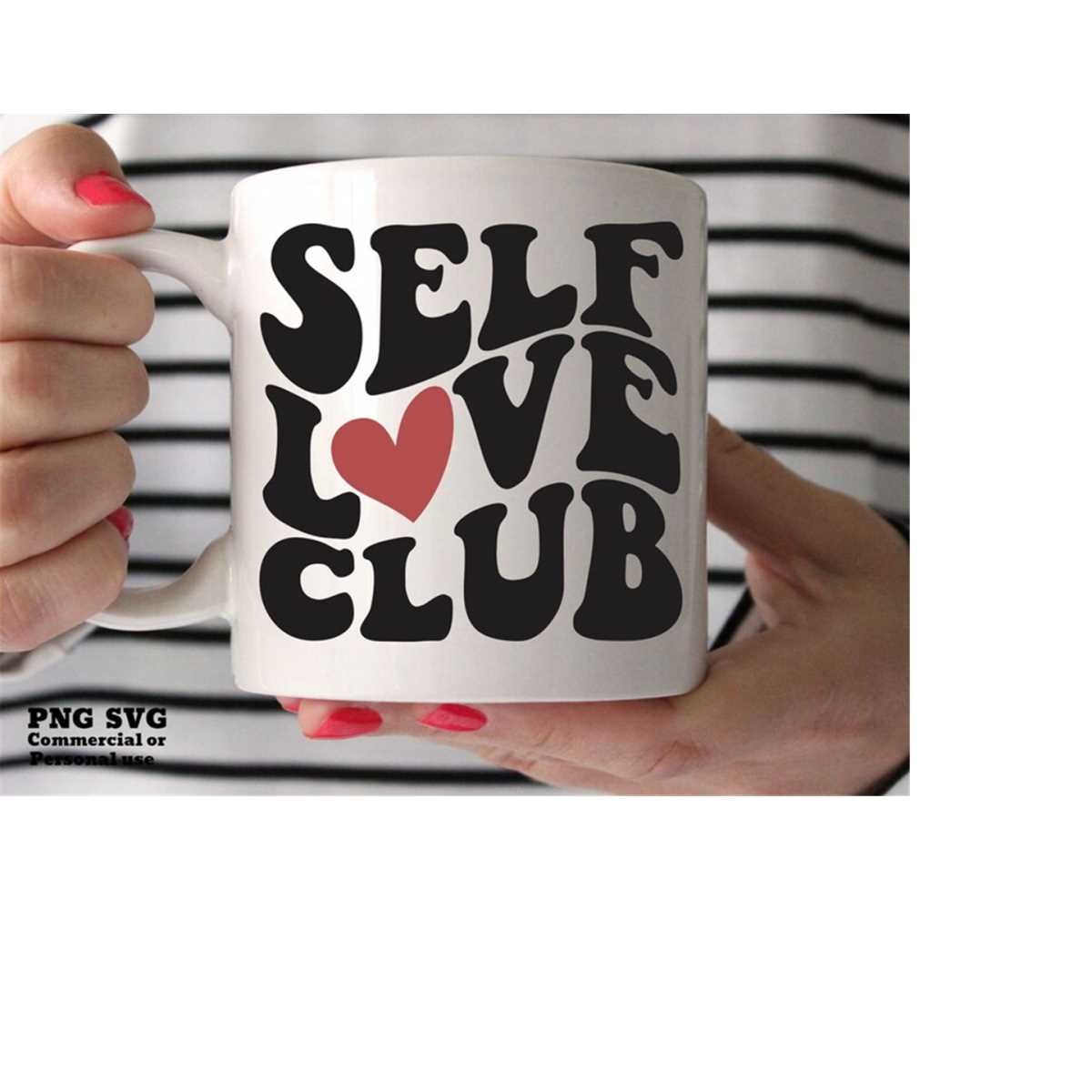 Self Love Club SVG PNG, Retro, Wavy Letters SVG, Vintage, In | Inspire ...