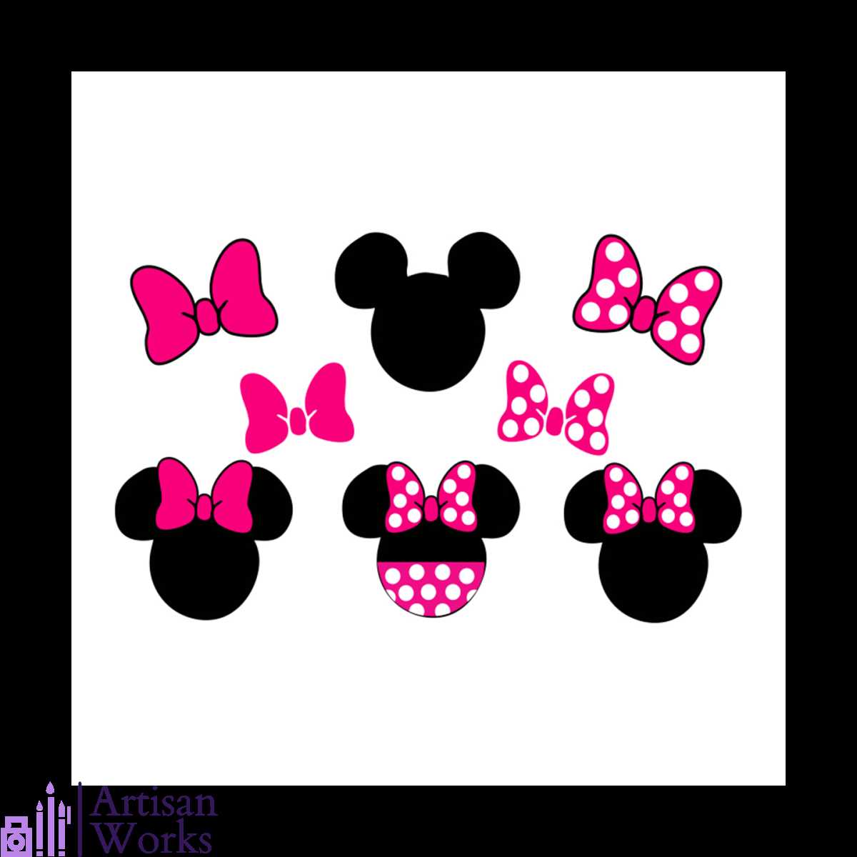 Minnie Head Svg, Disney Svg, Minnie Svg, Mickey Svg, Disney - Inspire