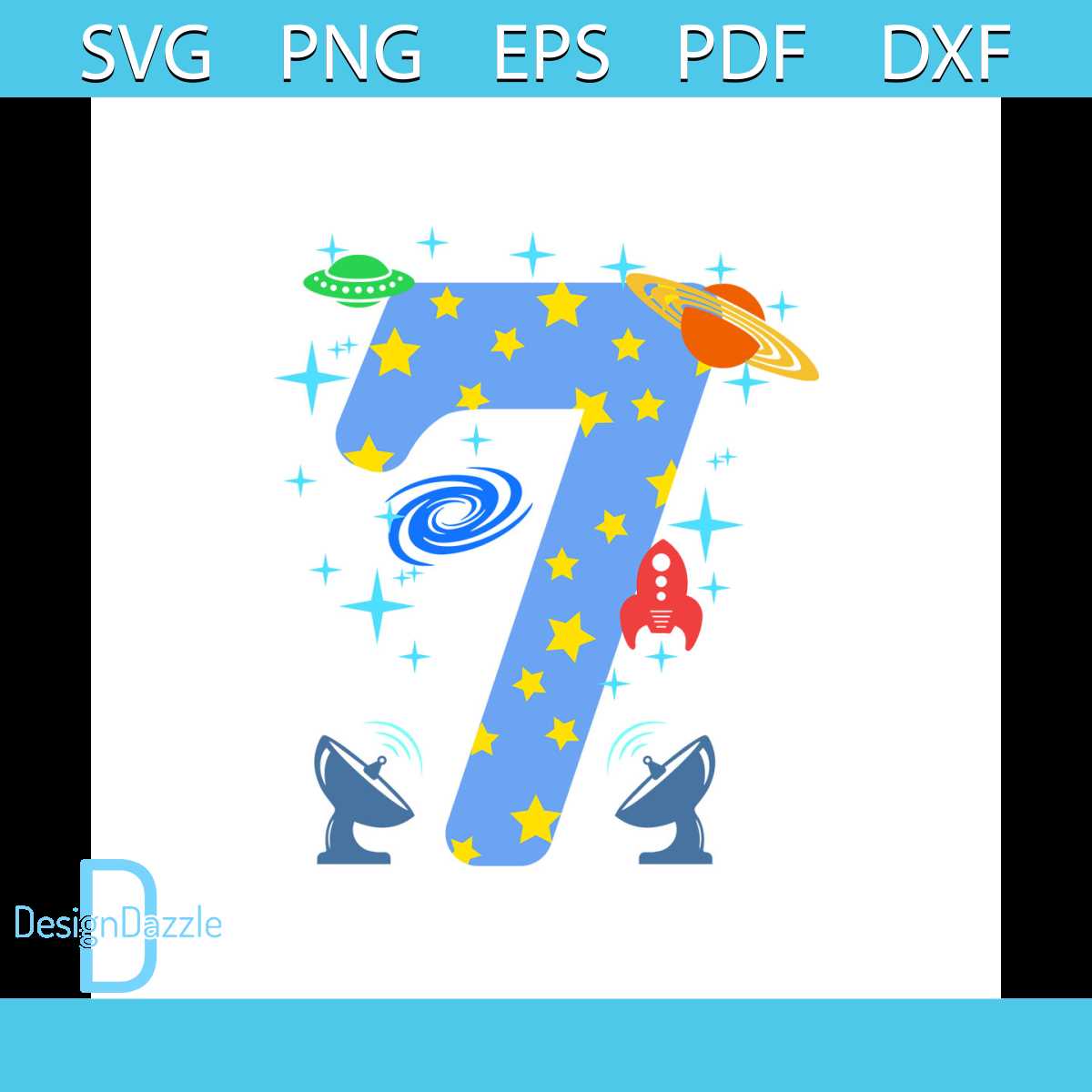 Happy birthday 7th Svg, Birthday Svg, Happy Birthday Svg, Bi | Inspire
