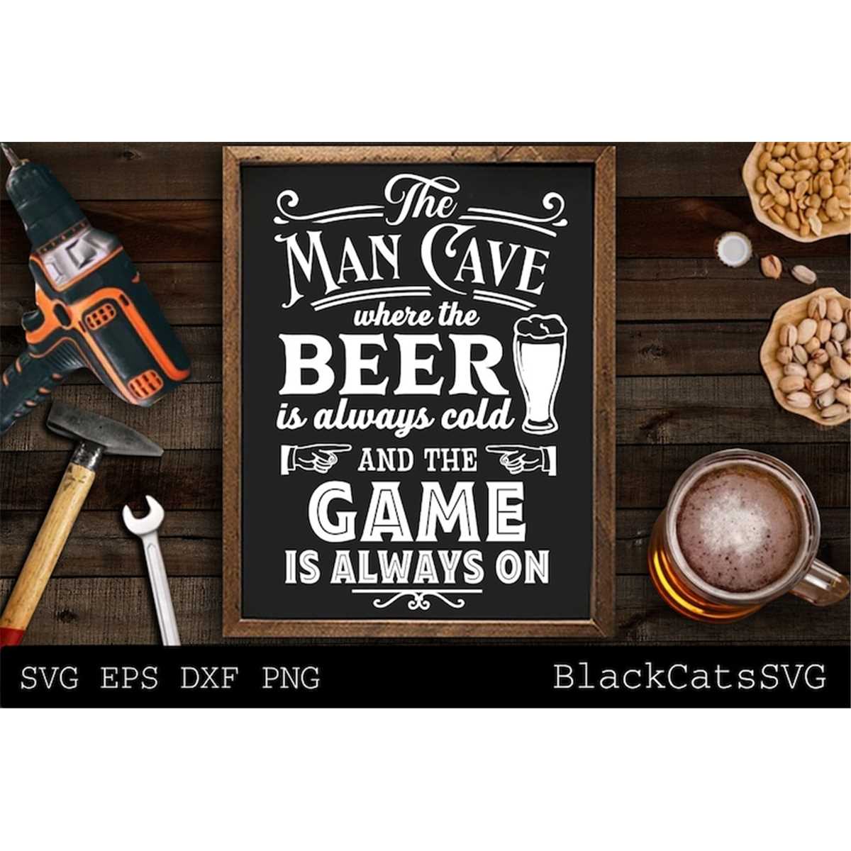 The Man Cave svg, Where the beer is always cold svg, Man cav | Inspire ...