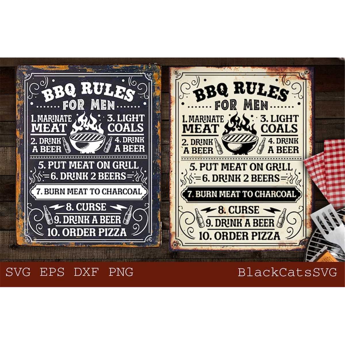 BBQ Rules for men svg, BBQ poster svg, BBQ rules svg, Grill Inspire