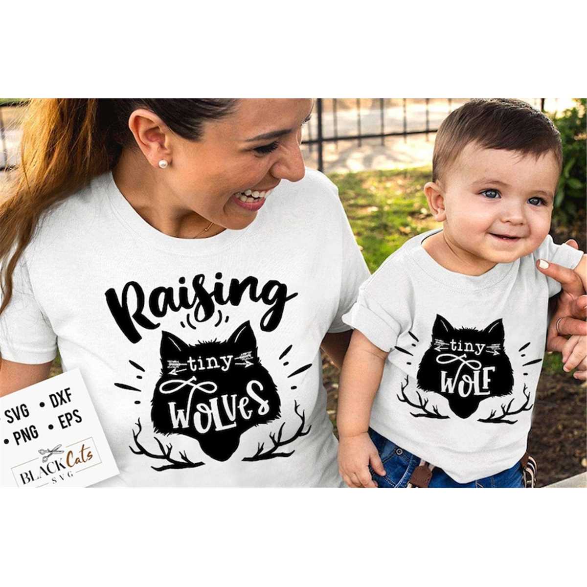 Raising tiny wolves svg, Tiny wolf svg, mama and me svg, ma | Inspire ...