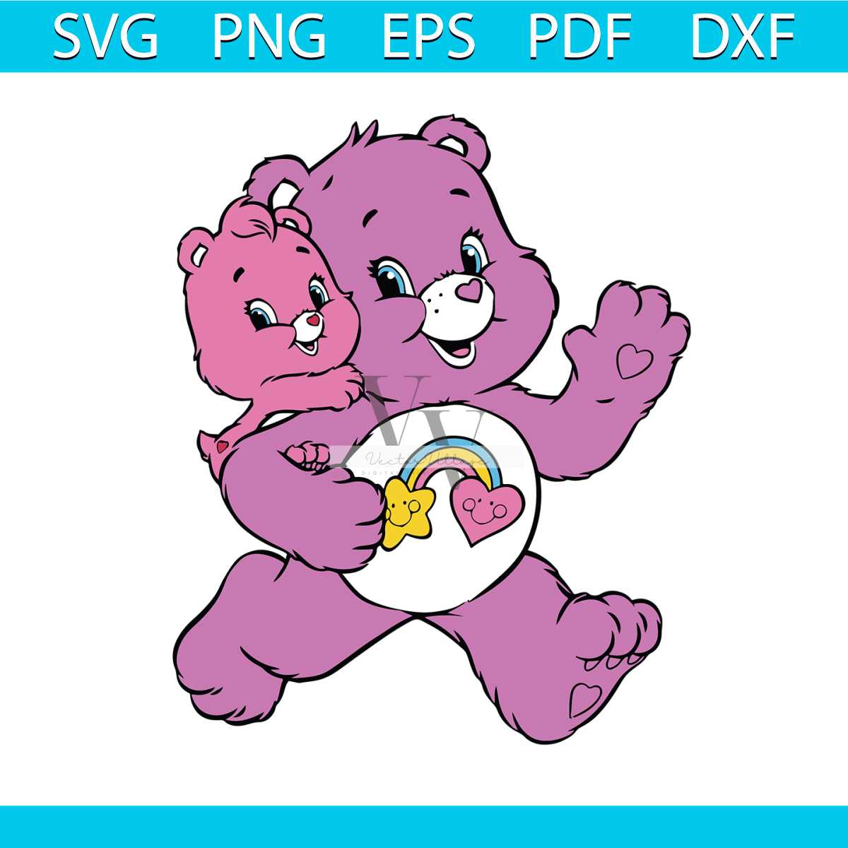 BundleCare Bears SVG PNG PDF Rainbow Bear Svg Bear Care Svg, 43 OFF