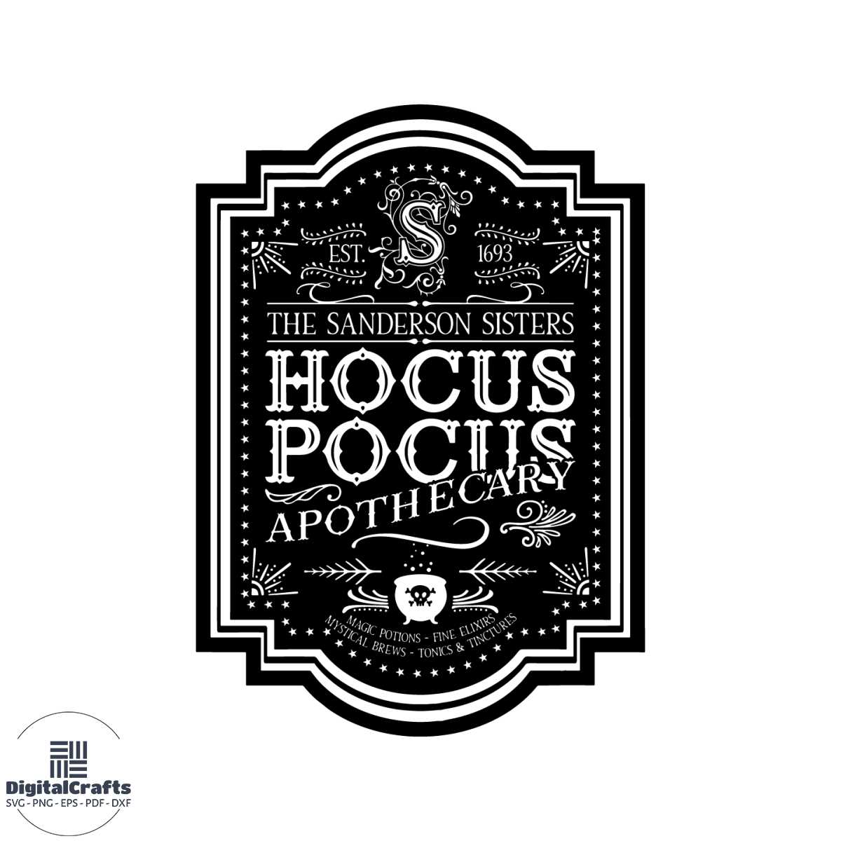 The Sanderson Sisters Hocus Pocus Apothecary SVG Digital Fil Inspire