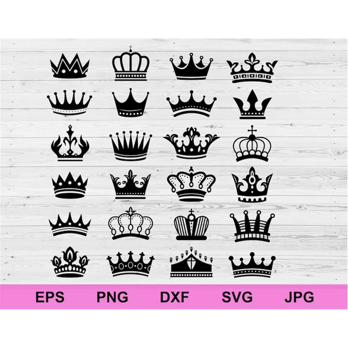 hand drawn royal crown icon set of collection design bundle | Inspire ...