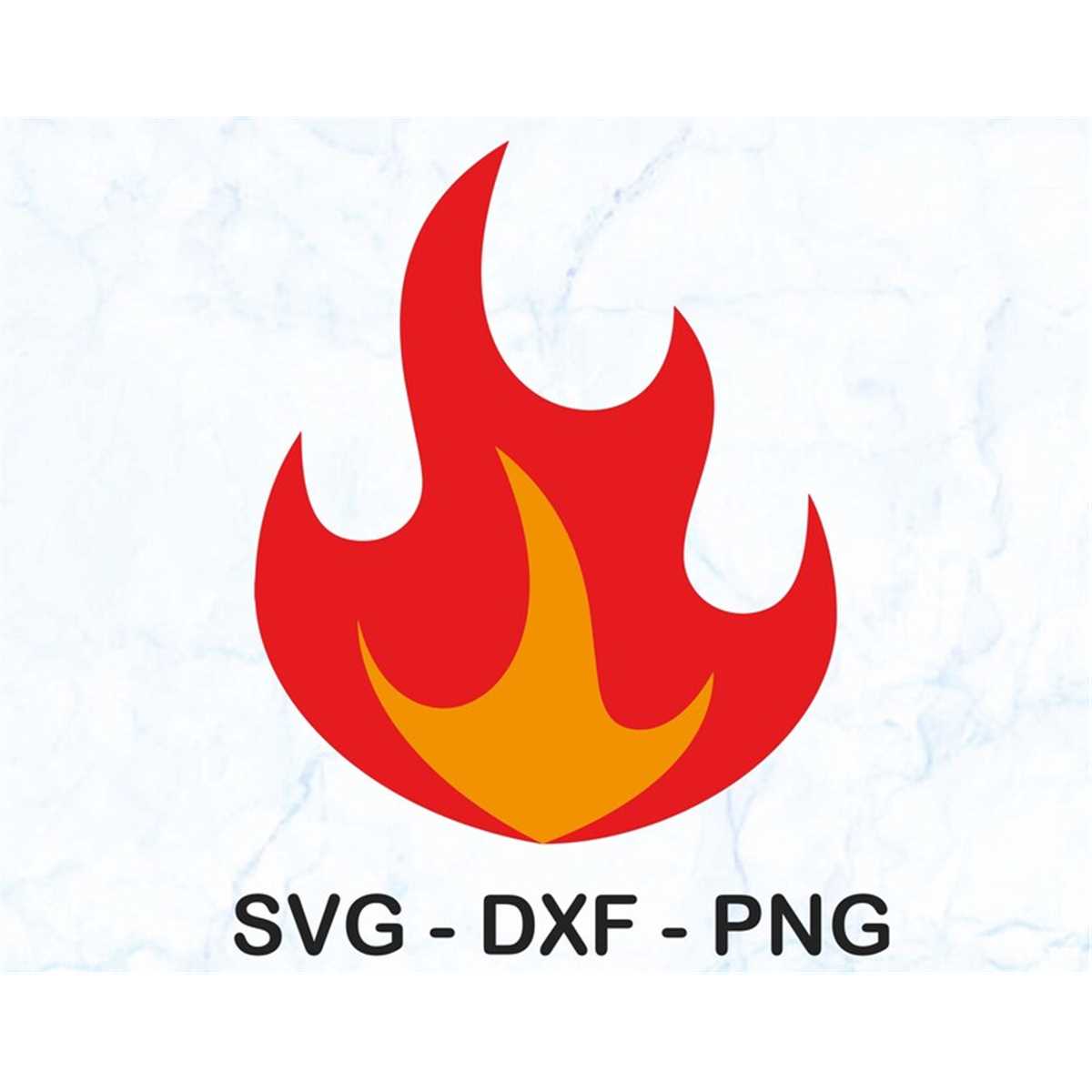 Flame SVG Cut File PNG DXF High Quality Easy to Use Instant - Inspire