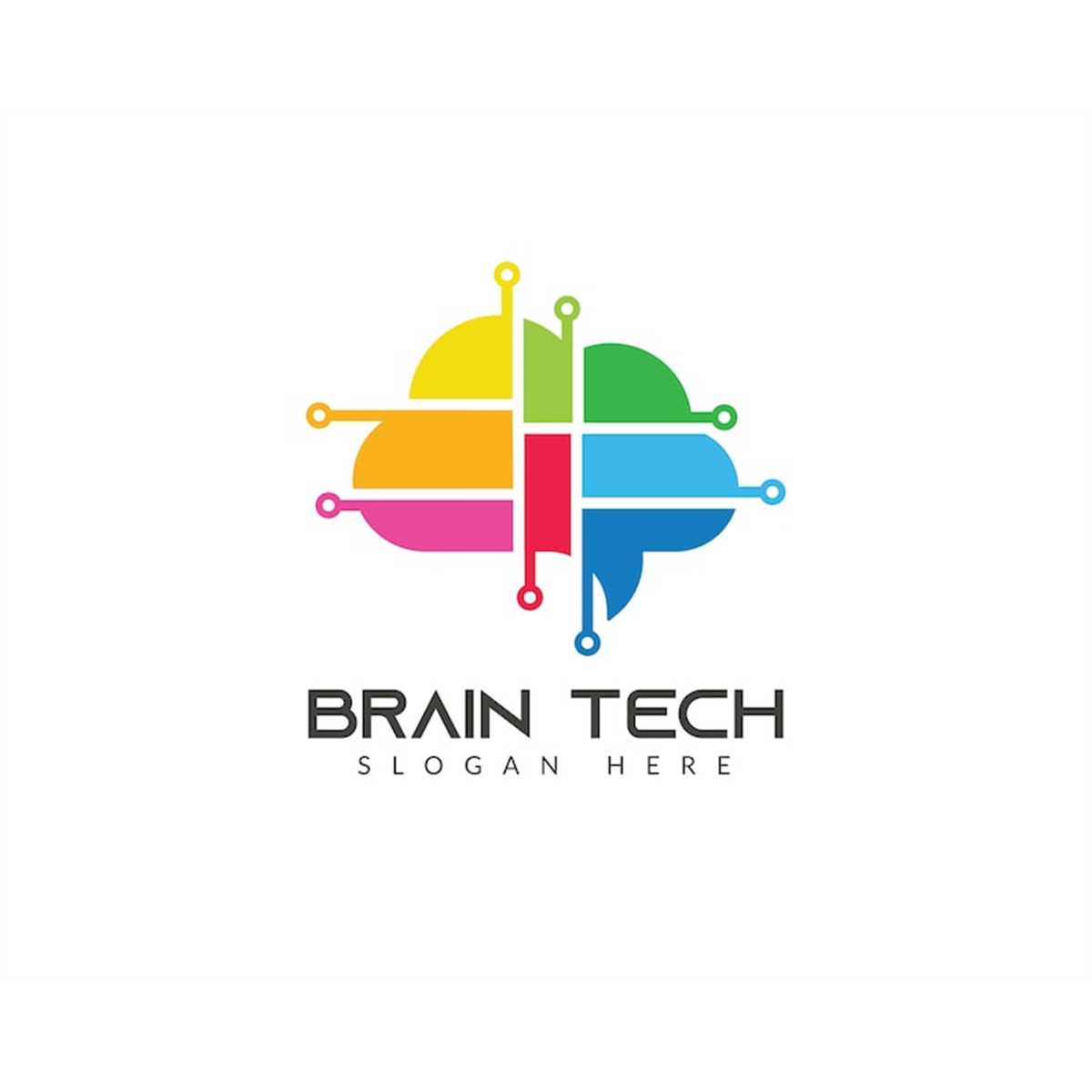 Brain svg, Colorful Brain Tech Logo Design-36914116, Brain l | Inspire ...