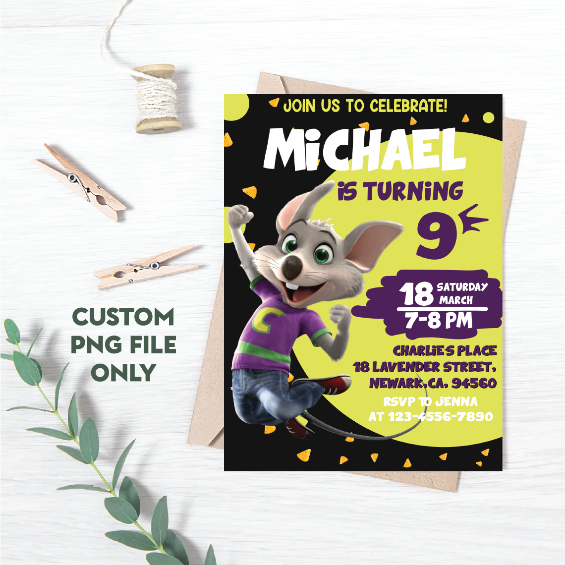 personalized-file-chuck-e-cheese-birthday-invitation-print-inspire-uplift for Free Printable Chuck E Cheese Invitations Personalized File Chuck E Cheese Birthday Invitation | Print | Inspire Uplift for Free Printable Chuck E Cheese Invitations