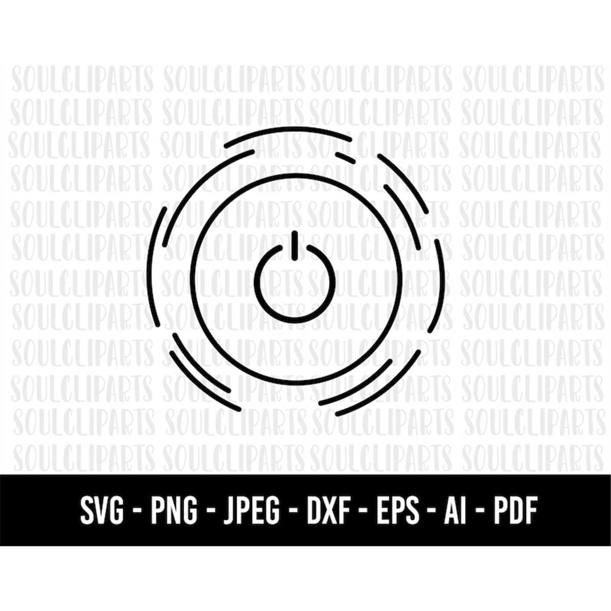 COD702-Power Button SVG, Power Silhouette, On-Off Button Svg | Inspire ...