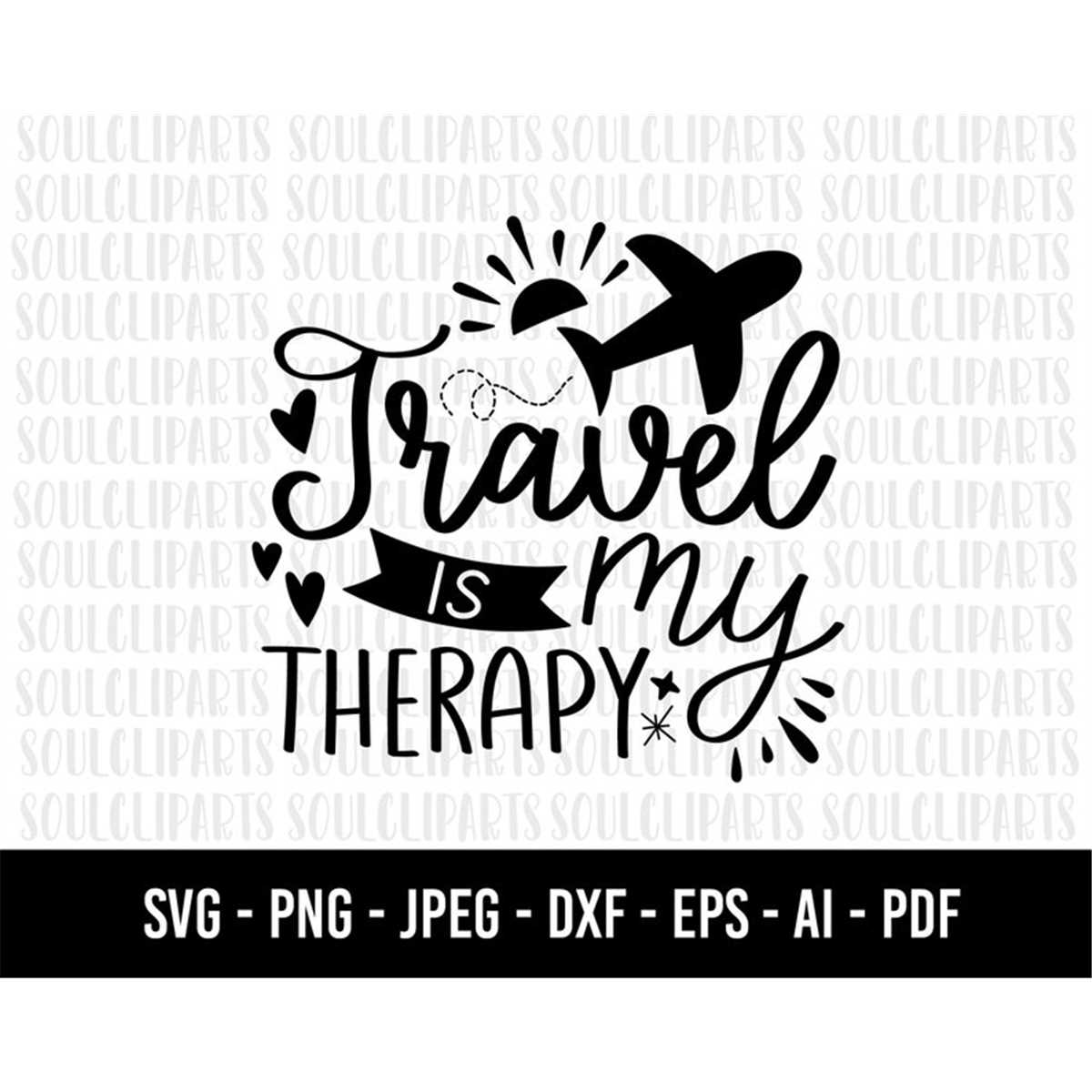 COD339-Travel is my therapy svg/Adventure svg/Mountain svg/p - Inspire
