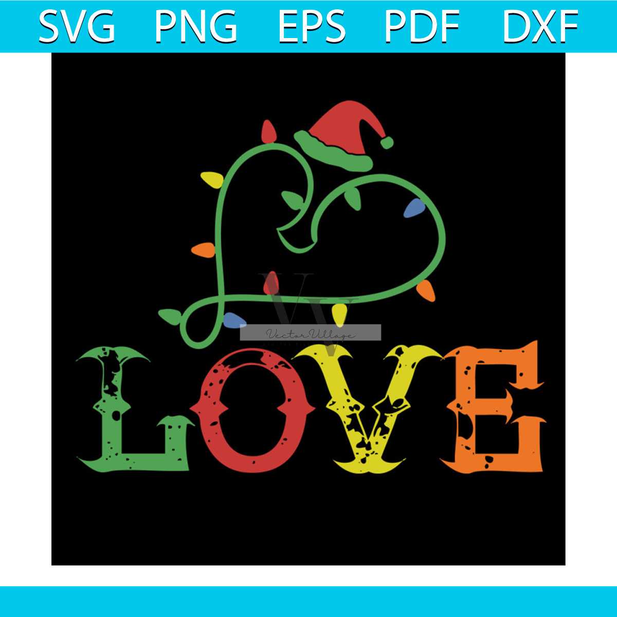 Christmas Lights Love Svg, Christmas Svg, Christmas Lights S Inspire Uplift