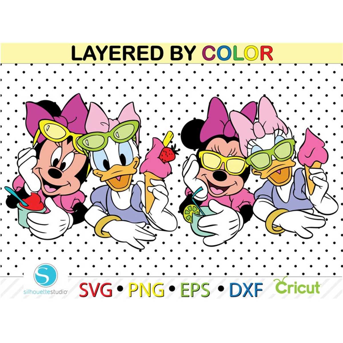 Minnie mouse and Daisy Duck svg, minnie mouse clipart, daisy | Inspire ...