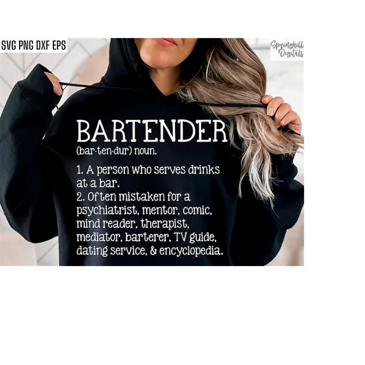 Bartender Definition Bartending Svgs Bar Shirt Designs Inspire