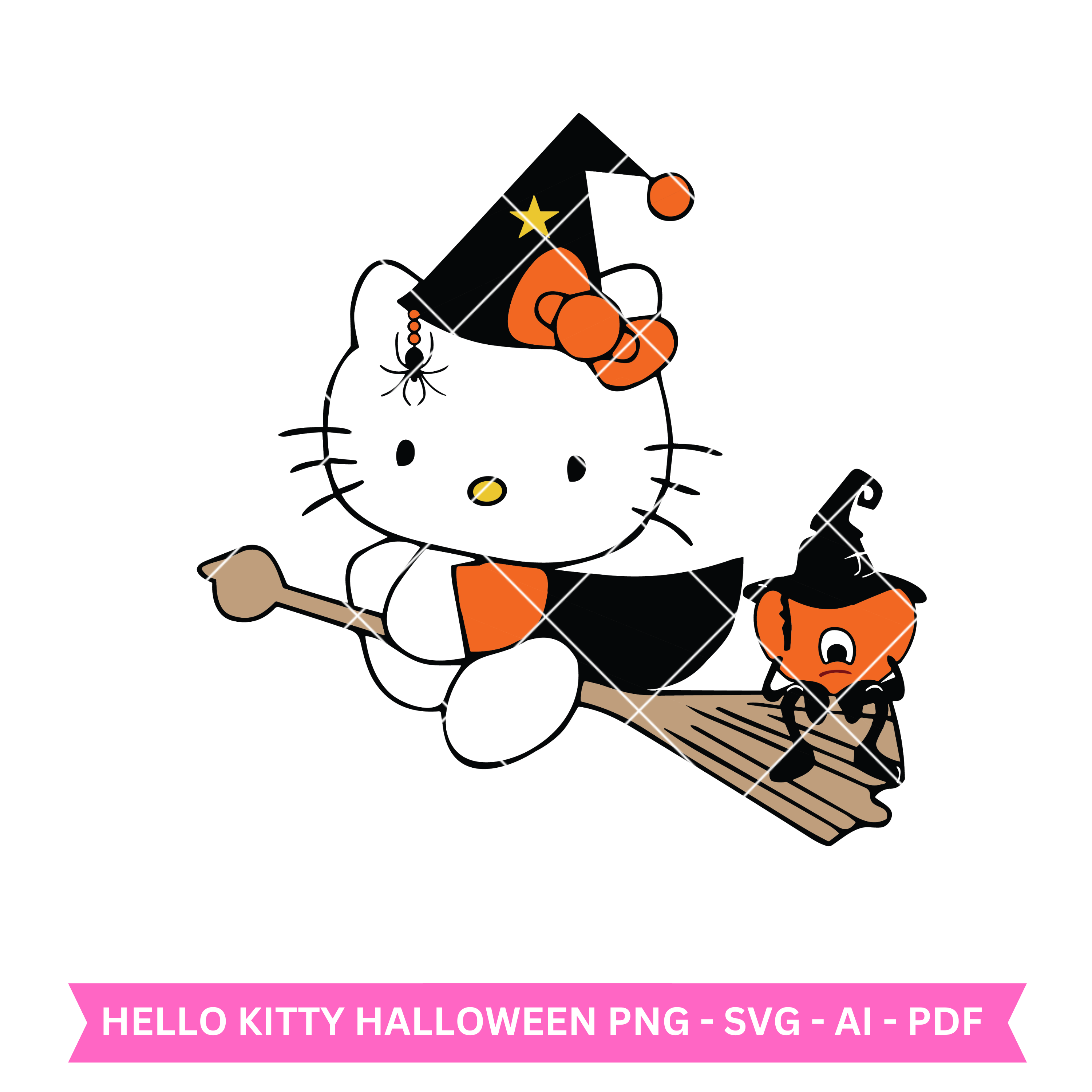 Hello kitty halloween svg smiling jack svg nightmare svg inspire
