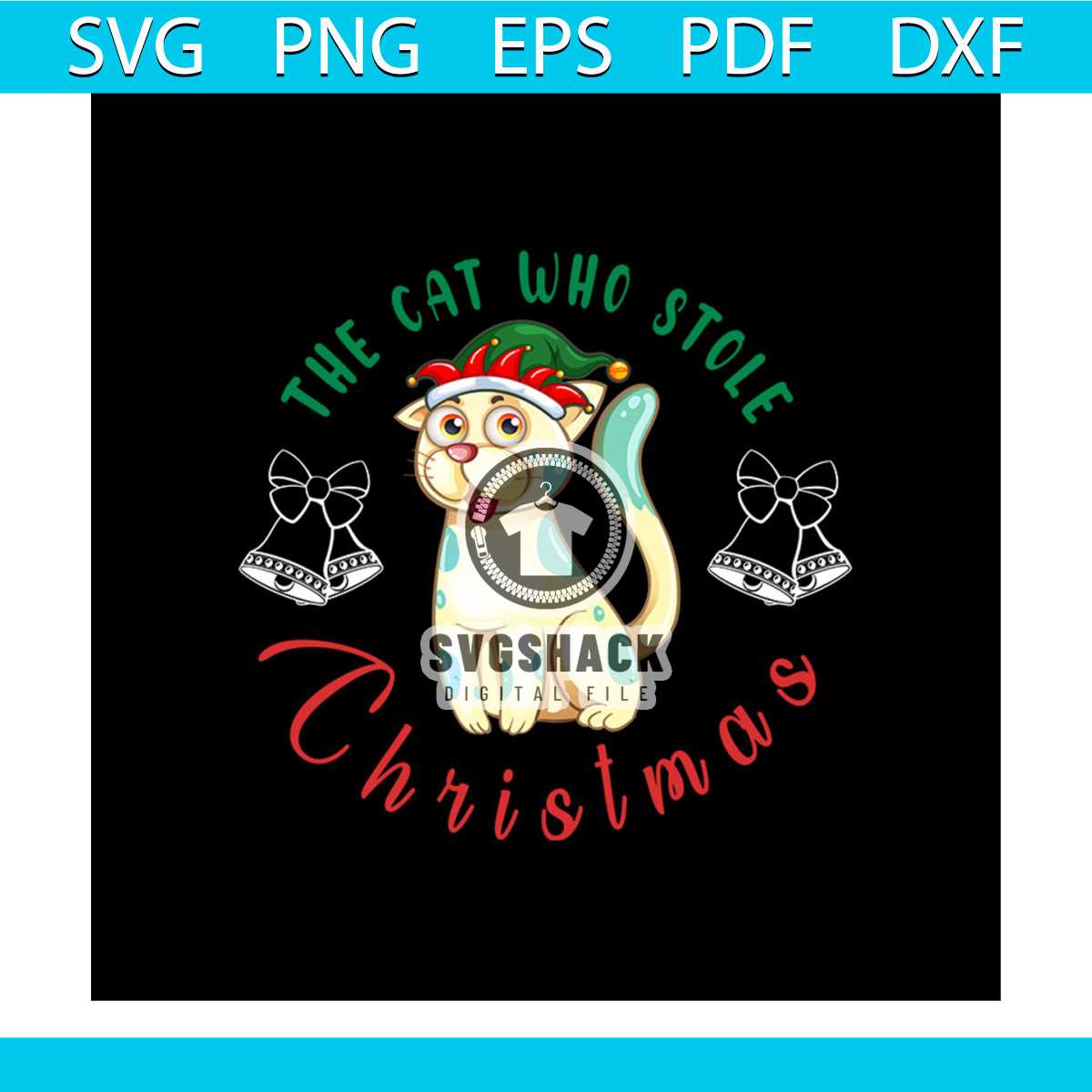 The Cat Who Stole Christmas Svg, Christmas Svg, Christmas Ca