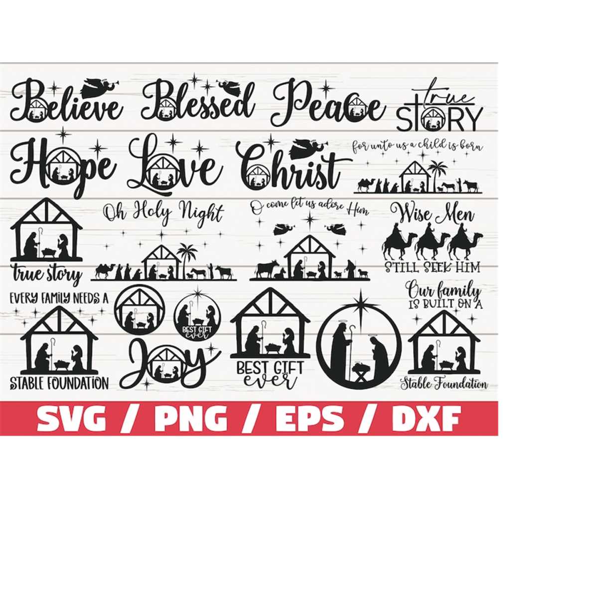 Nativity SVG Bundle / Cut File / Cricut / Commercial use / N - Inspire ...