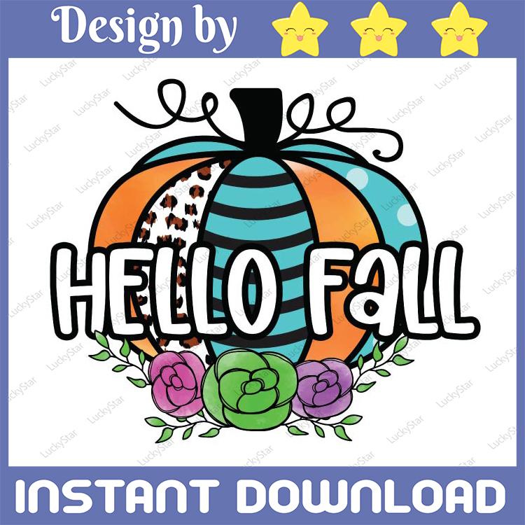 Hello Fall Rounds Png Hello Fall Pumpkin Png, Hello Fall design, transparent PNG f - Inspire ...