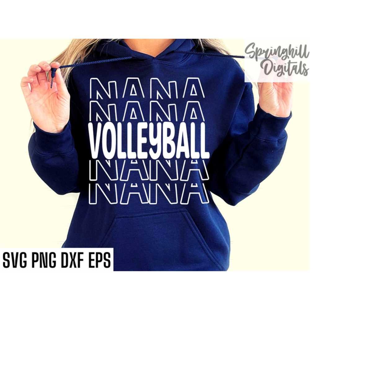 Volleyball Nana Svg Volleyball Grandma Tshirt Vball Sea Inspire