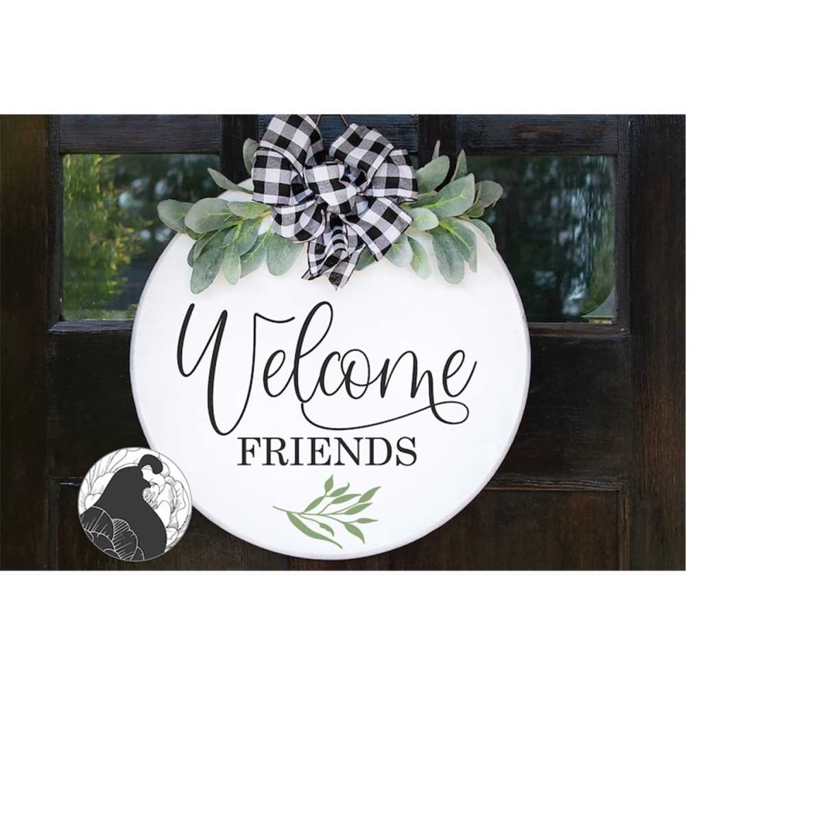 Welcome Friends SVG, Round Welcome SVG, Porch Sign SVG, Entr | Inspire ...